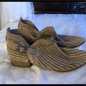 Vince Camuto suede perforated booties
